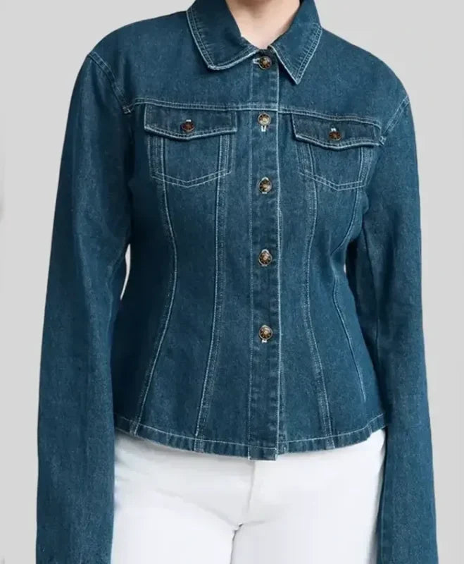 Ella Bright Off Campus Denim Blue Jacket