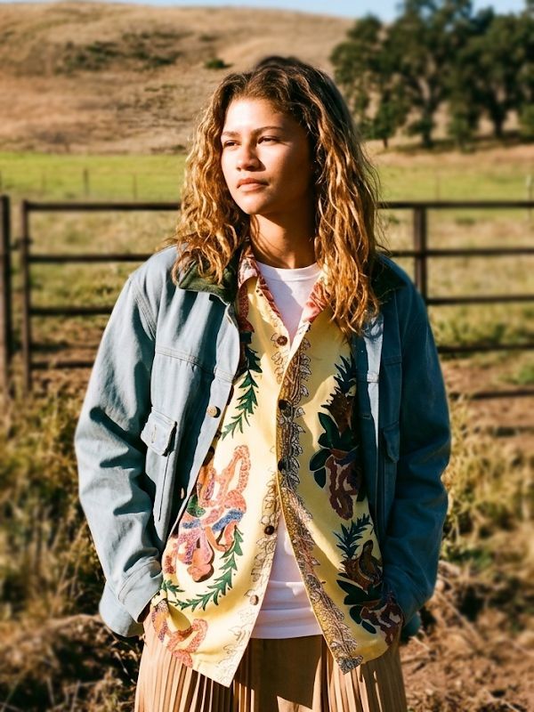 Euphoria S3 Zendaya Blue Denim Jacket