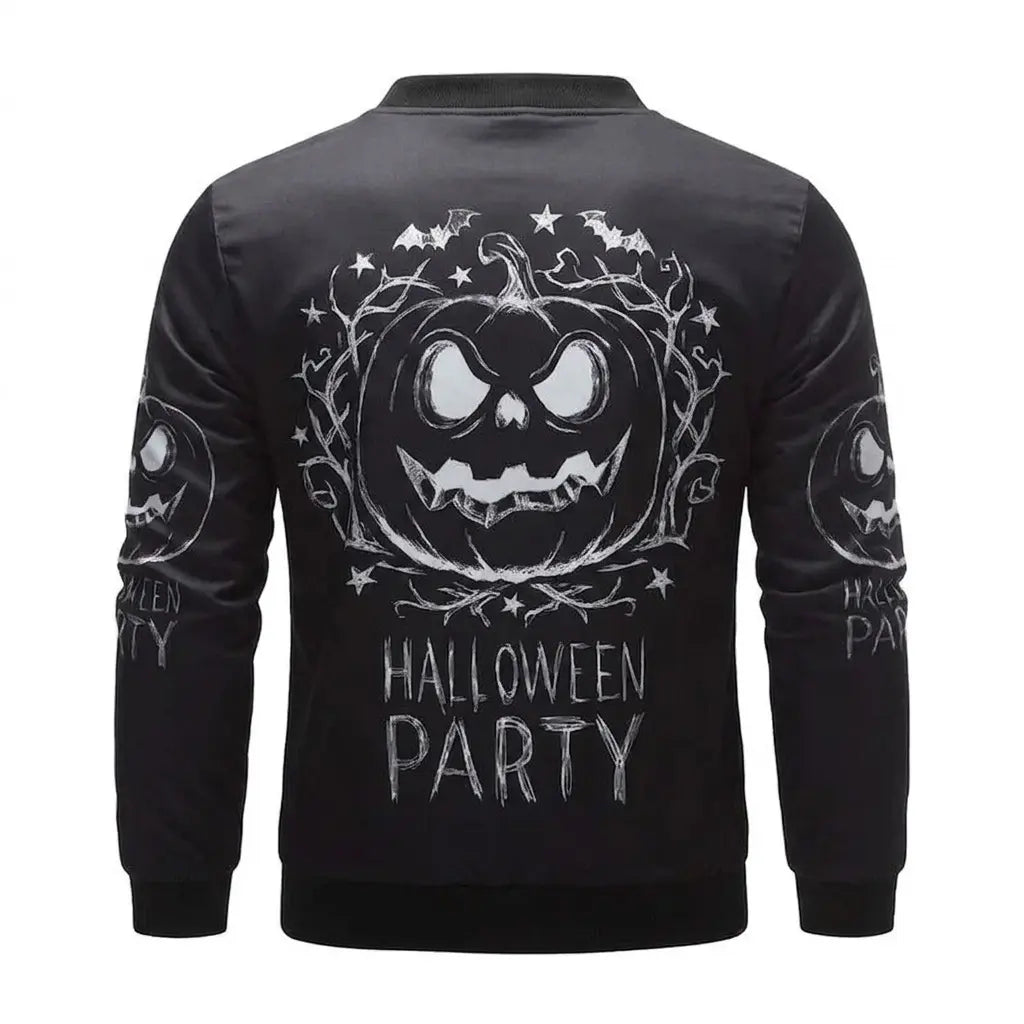 Halloween Party Black Bomber Black Jacket
