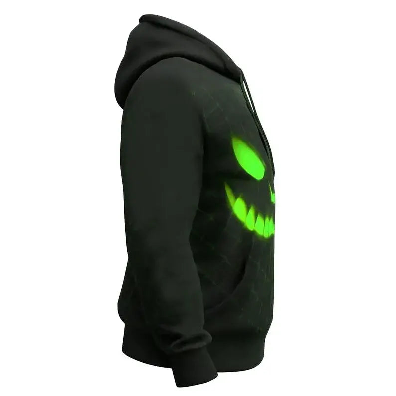 Halloween Spooky Pumpkin Black Hoodie For Men & Women
