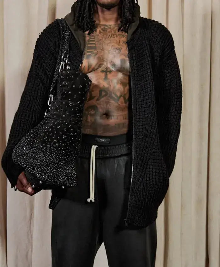 Kai Cenat VIVET Collection 2026 Knit Black Jacket