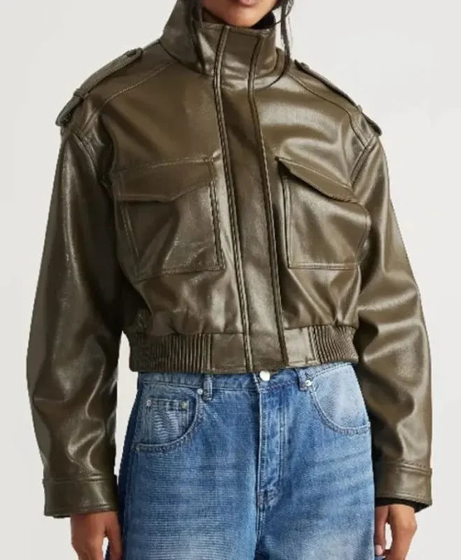 Off Campus Jules Logan Leather Zip Jacket